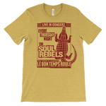 The Soul Rebels Live at Le Bon Temps Unisex Tee - Heather Yellow with Red